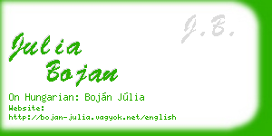 julia bojan business card